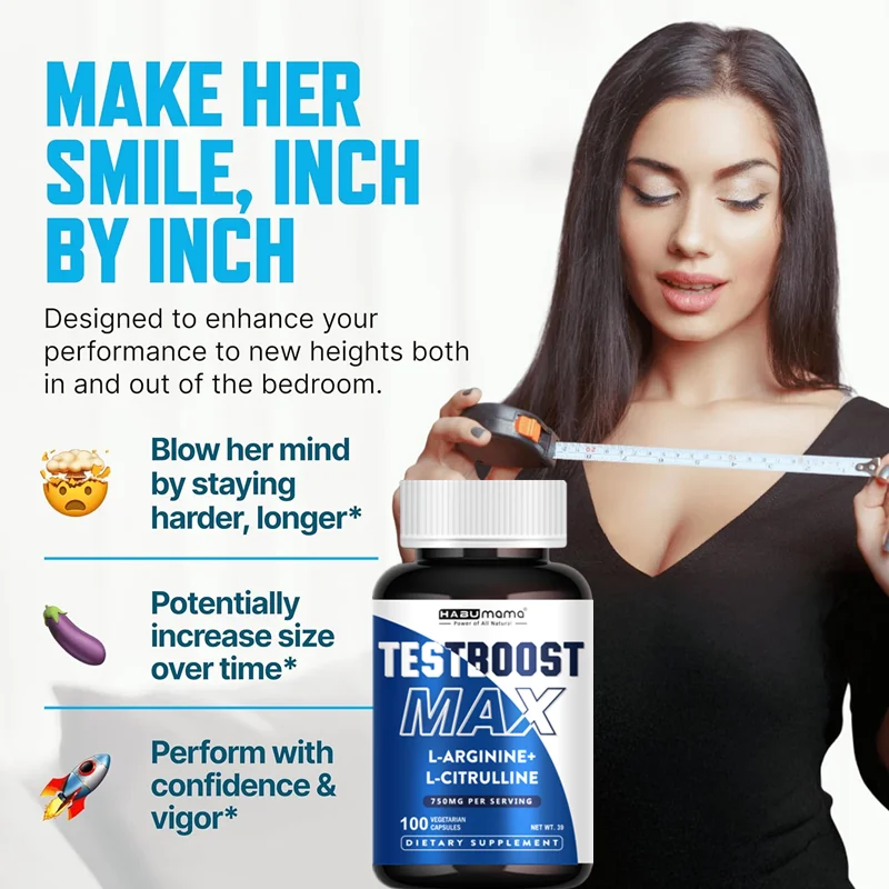 TestBoost Max | Clinically-Researched Male Performance Enhancement | 100 Fast-Acting Tablets | Natural Stamina & Confidence