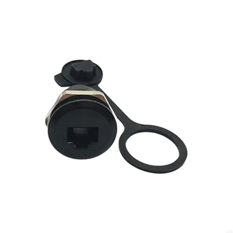 Direct connecting RJ45 8P8C Female Panel Socket With Dustproof Cover Gigabit Ethernet Stability For CCTV Systems 83CE