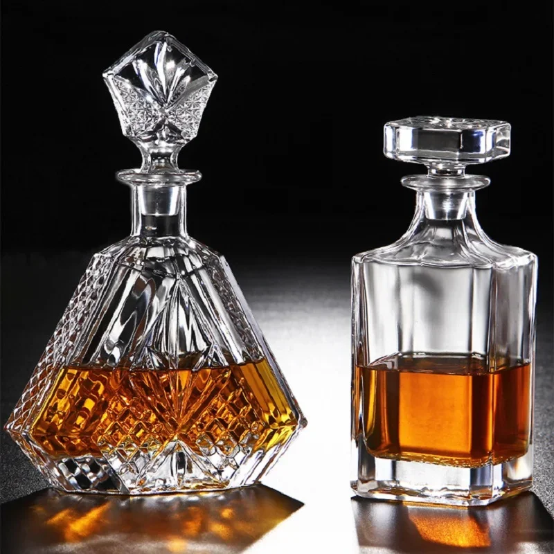 

Whiskey Decanter Whiskey Bottle Crystal Glass Wine Beer Containers Glass Bottle Glass Cup Home Bar Tools Decoration