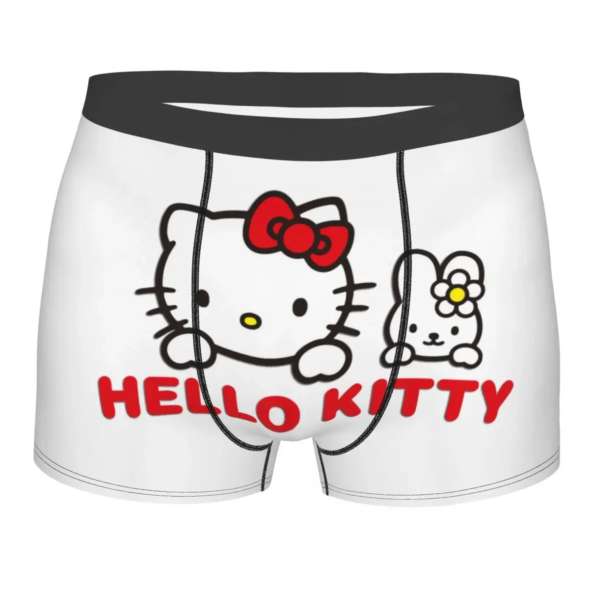 Male Cool Hello  Cartoon Underwear Sanrio Boxer Briefs Soft Shorts Panties Underpants