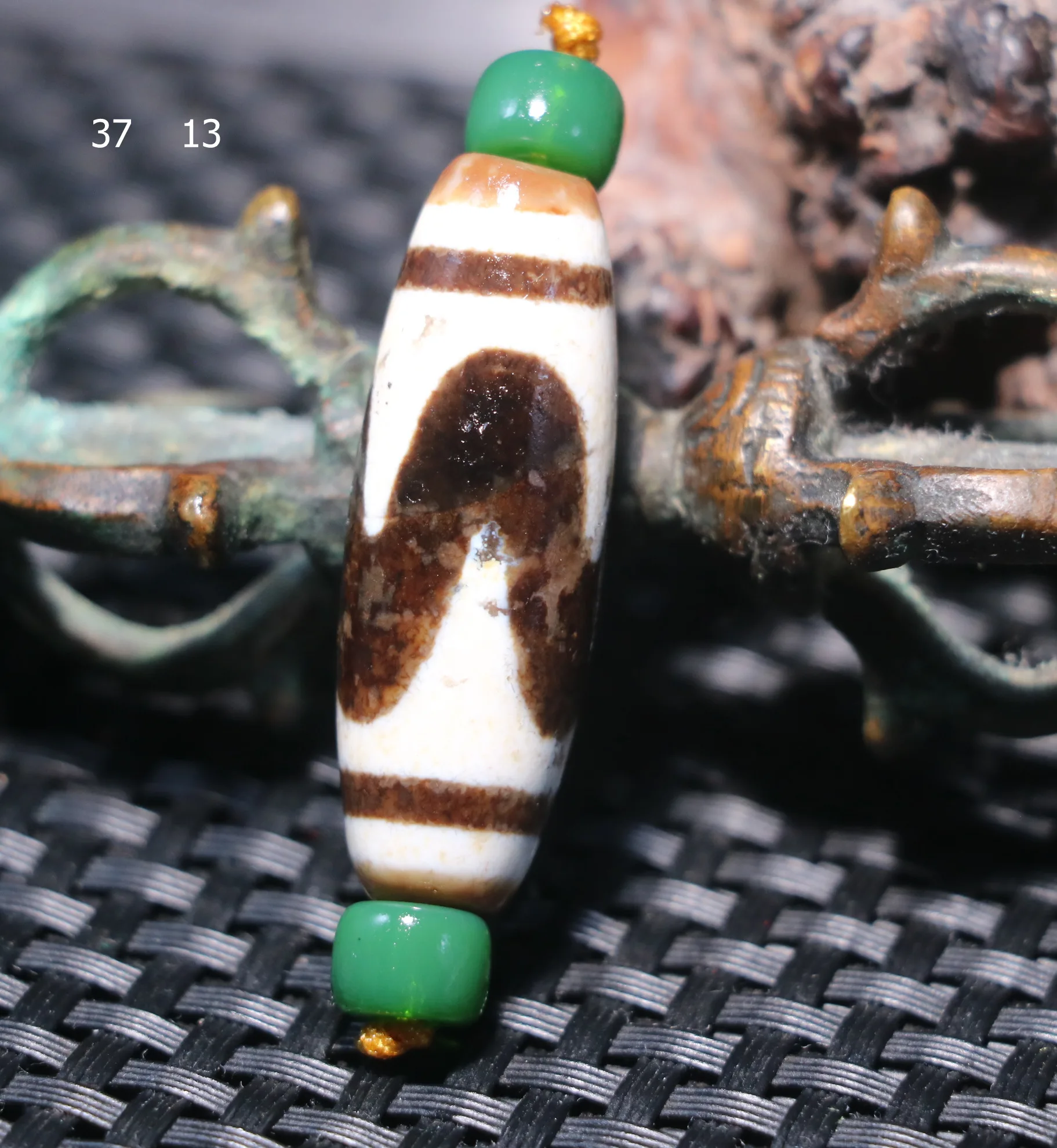 4A+ Q Magic Energy Tibetan Top Old Agate Sharp Tiger Tooth dZi Bead Size Fit For Making Bracelet For Jewelry Amulet Timestown