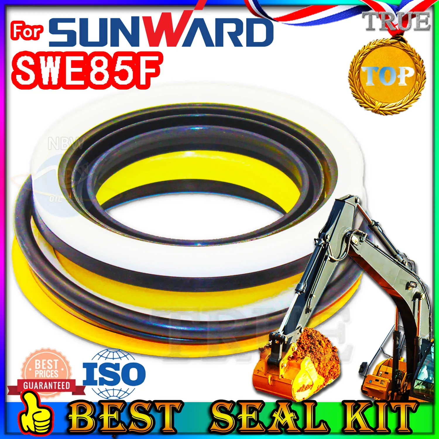 

For Sunward SWE85F Oil Seal Repair Kit Boom Arm Bucket Excavator Hydraulic Cylinder Master Excavating Machinery Maintenance Dust