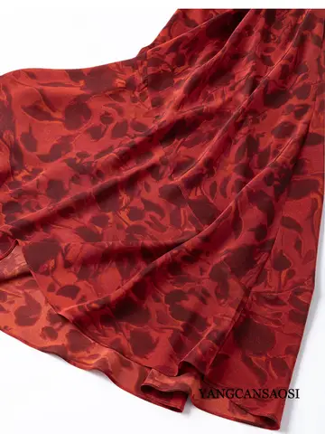 Snedskuren 1,25 meter förlängd 100 % naturligt mullbärssiden, crepe de chine, rund halsringning, kortärmad, festklänning med fisksvansmönster för kvinnor 10 best sales 100 sidenklänningar - №1