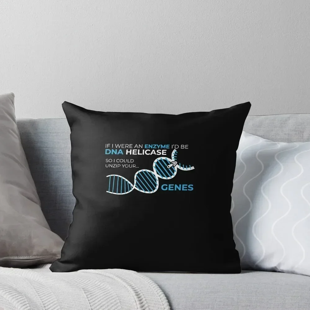 DNA Helicase Unzip Your Genes Biology STEM Biologist T-Shirt Throw Pillow Cushions Home Decor Pillowcase pillow