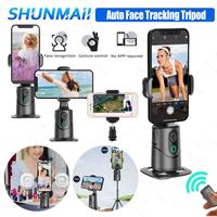 Auto Face Tracking Tripod 360° Rotation Auto Tracking Phone Holder Multi-color Fill Light Follow-up Gimbal Stabilizer for Video