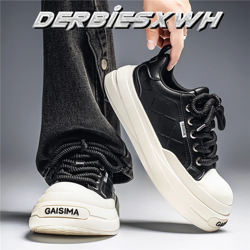 

Мужские кроссовки в корейском стиле на толстой подошве, модные повседневные спортивные кеды с низким верхом для молодежи и студентов, весна-лето