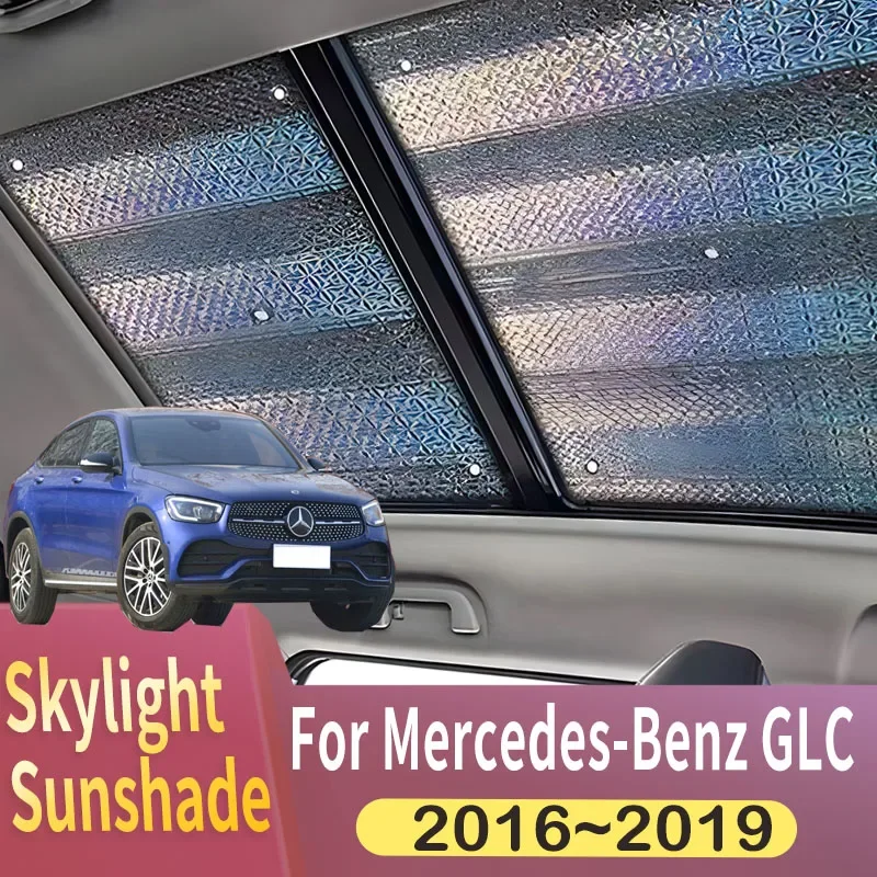 

Sunroof Sunshade Suitable For Mercedes-Benz GLC X253 C253 2016~2019 MK1 Car Panoramic Roof Heat Shield Window Sunshade Anti-UV