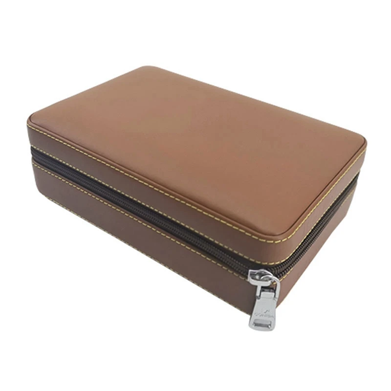 Portable Cedar Wood Cigar Humidor Box Travel Husk Paper Cigar Case Storage 4 Cigars Box Humidor Humidifier For Sigar