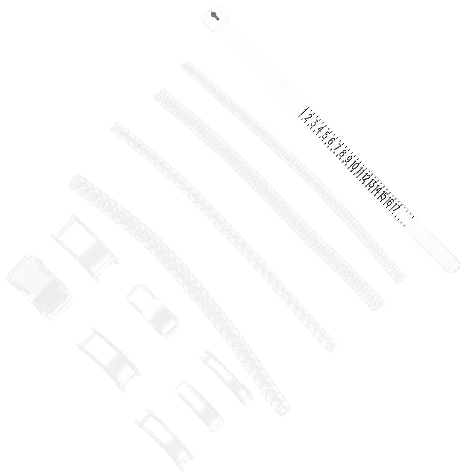 

Ring Sizer Adjusting Kit Finger Measuring Tool Spring Rope Fixing Buckle Metal Jewelry Making Gadgets Reusable Practical Long