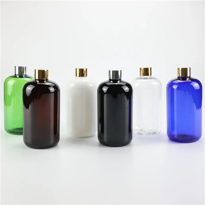 

Multicolor 500ML X 10 Empty Cosmetics Hydrosol Plastic Bottles Personal Care PET Toner Bottle With Anodized Aluminum Screw Cap