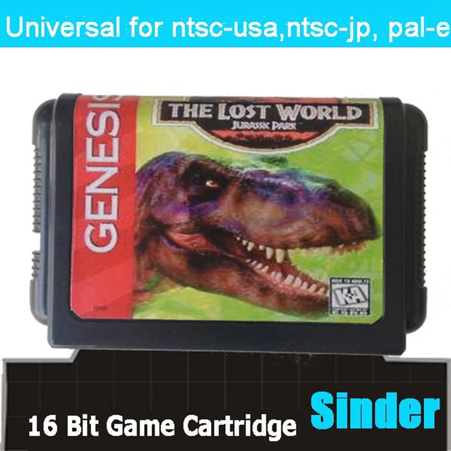 Игровая карта The Lost World Jurassic Park NTSC-U 16bit MD для Sega Mega Drive для Genesis