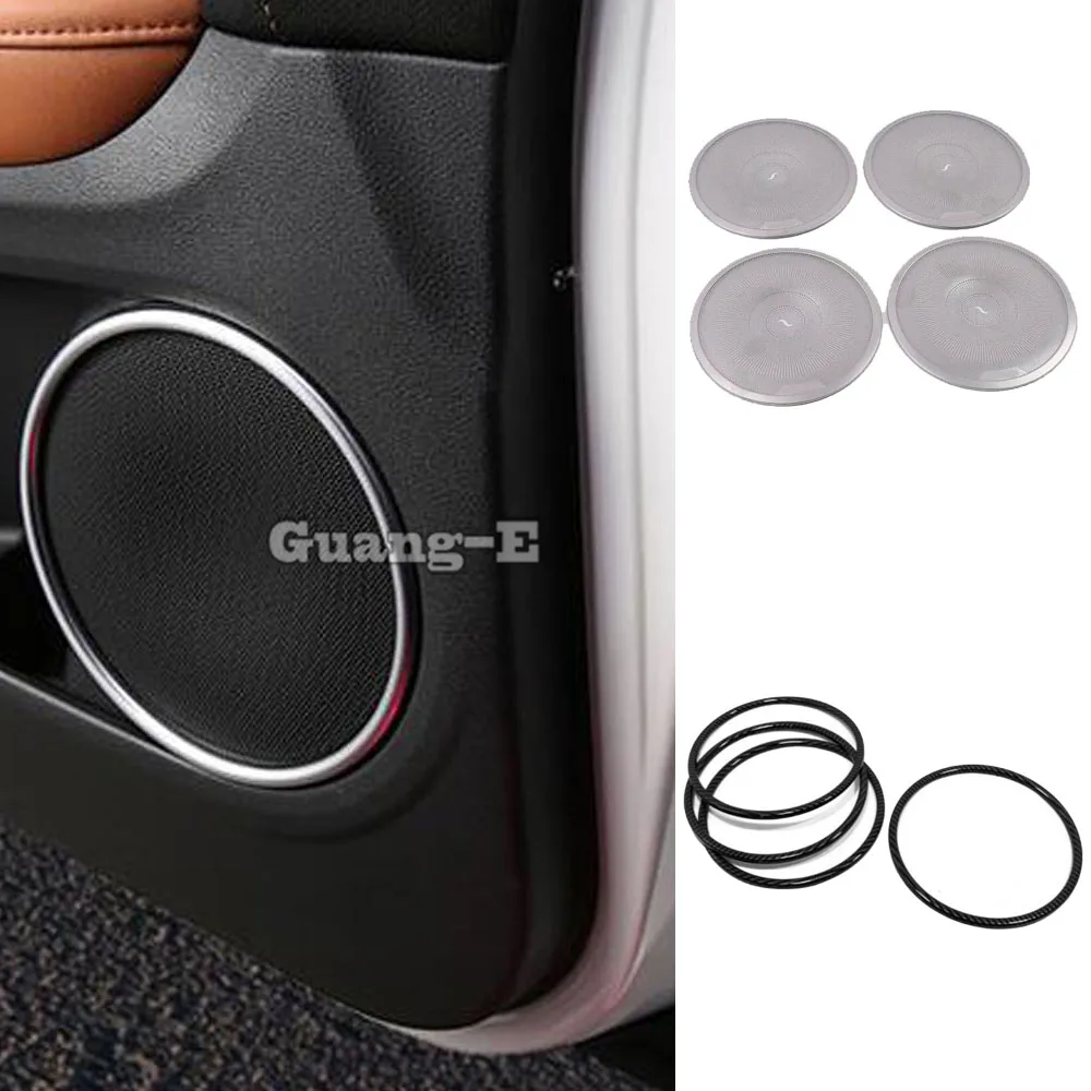 

Car Detector Stick ABS/Steel Inside Door Audio Speaker Sound Ring Trim 4pcs For Honda HRV HR-V Vezel 2014 2015 2016 2017 2018
