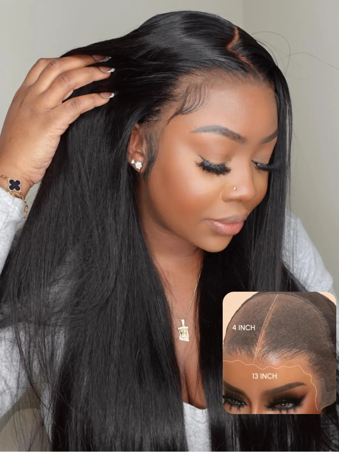 Go Glueless 30 32 34 Straight Human Hair Wig6x4 5×5  HD Lace frontal Wig Wear And   Pre Plucked Hairline Pre Cut Human Hair Wigs