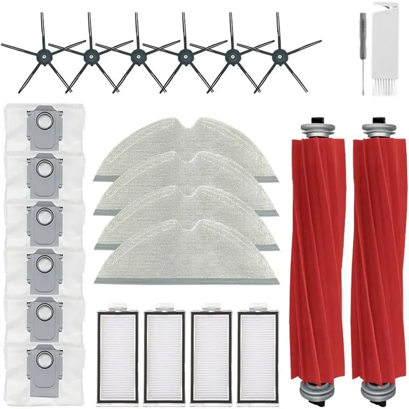 

Hot-Q5 Accessories Kit Replacement For Roborock Q5 Robot Vacuum Main Side Brushes HEPA Filters Dust Bags