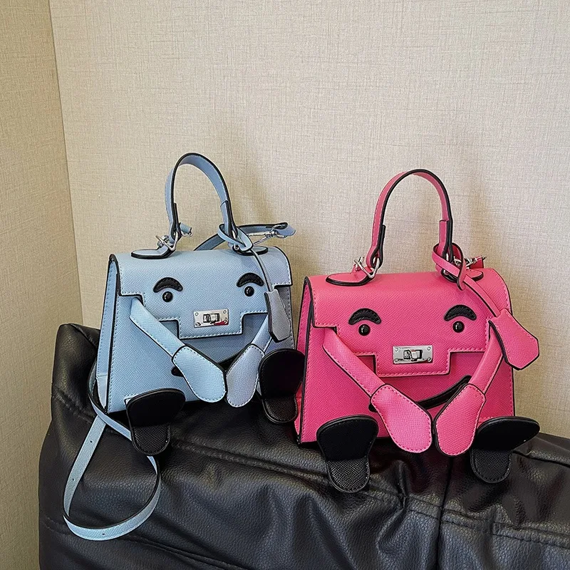 

Trendy Women's Monster Tote Bag - Playful Smiley Print, Convertible Strap, Durable Material, Perfect for Daily Use & Gifting