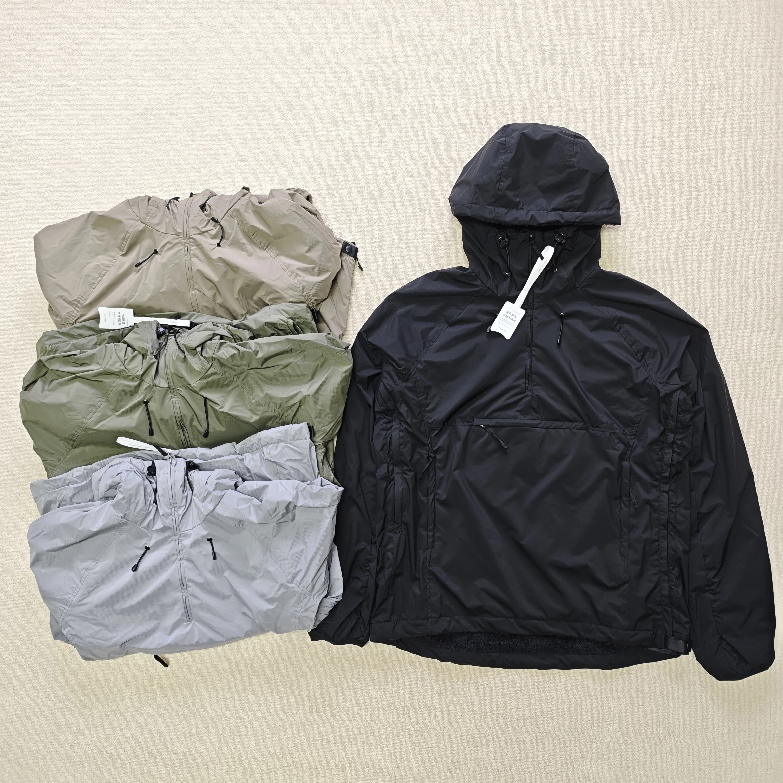 

Yamatomichi Outdoor-Fleece, winddicht, wasserdicht, atmungsaktiv, warm, Kapuzenjacke