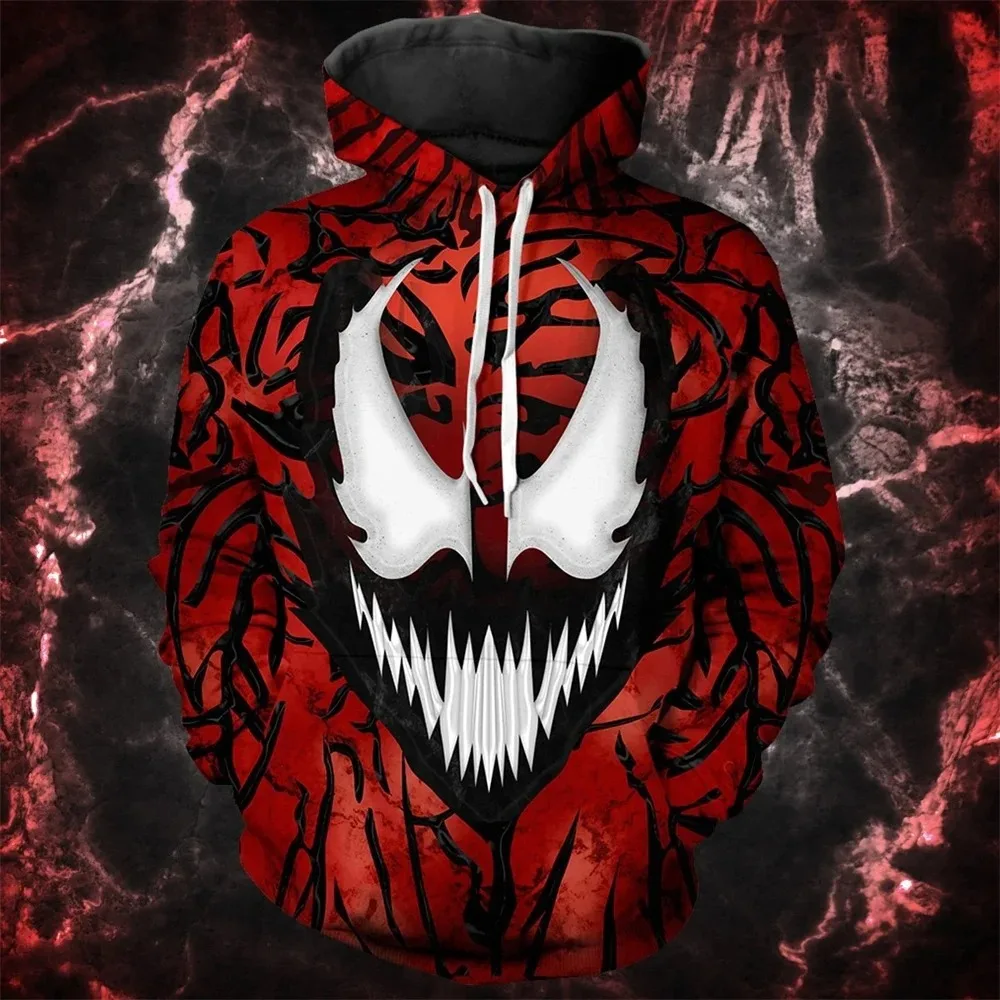 جديد Venom Symbiote Guardian Spider-Man ثلاثية الأبعاد مطبوعة الرجال مقنعين البلوز لربيع وخريف الترفيه موضة سترة رياضية co