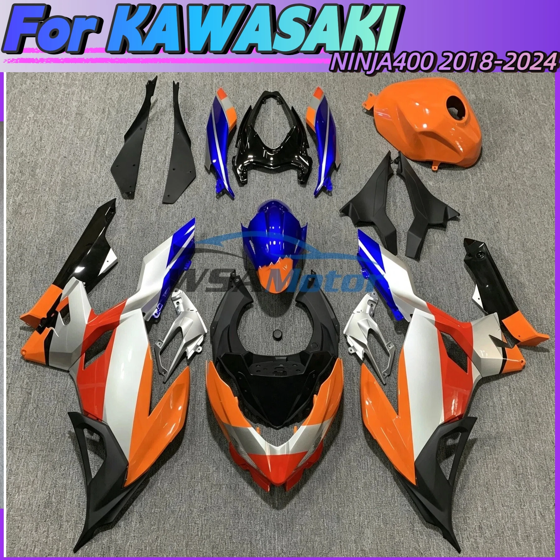 For KAWASAKI NINJA400 EX400 2018-2014 Race Fairing Motoecycle Fairing Cowling Kit No Painting With Tank Cover