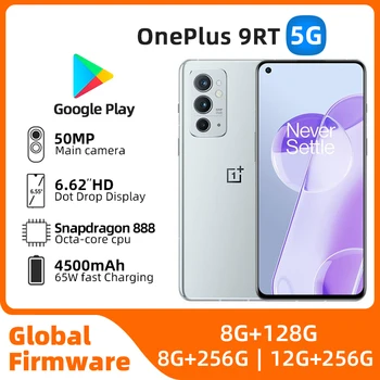 OnePlus 9RT 9R T 5G Global Rom Multi-language 8GB 128GB Snapdagon 888 120Hz 6.62 inches AMOLED 65 Warp Charging used phone