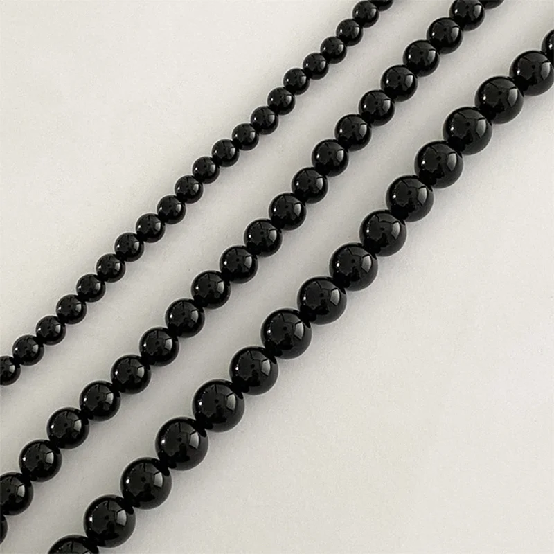 French Vintage Black Pearl Choker Simple Acrylic Beaded Chain Necklace For Women Jewelry Accessories Women\'s Gift