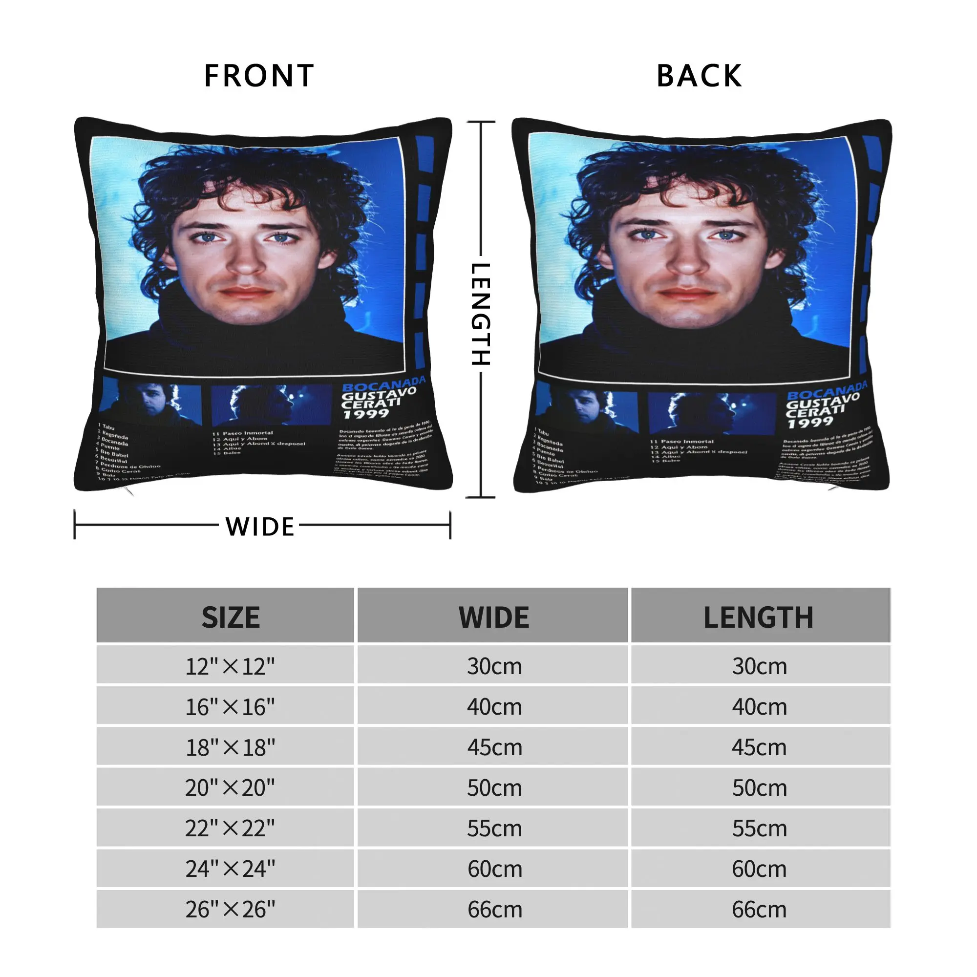 Gustavo Cerati Argentine Singer  Pillowcases  Vintage Pillow Case For Living Room Sofa Graphic Pillow Cover