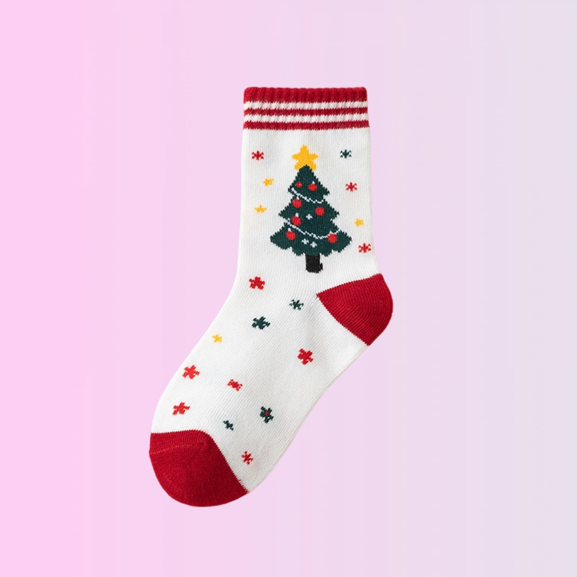 Socks Slip-Mid Socks Tree Baby Christmas Pattern Anti Slip Baby-Christmas-Crew Socks Tree Pattern New