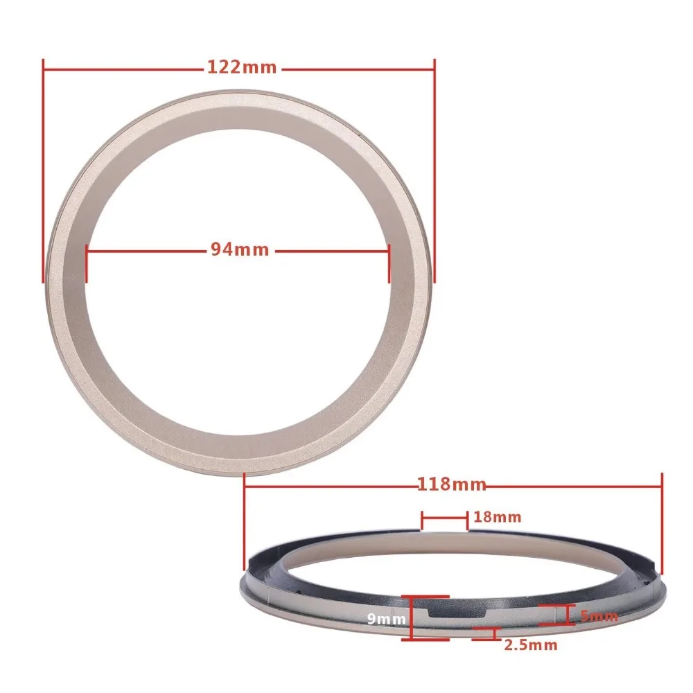 Trim Ring Grille Plastic Speaker Trim Ring 3/4/5/6.5/8 inch Black Silver Gold Speaker Bezel Loudspeaker Bezel