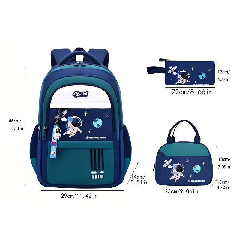 New Astronaut Cartoon Backpack, Lightweight Commuter Bag for School and Christmas Gift, for Teenager view 4