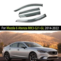 Car Window Visor For Mazda 6 Atenza MK3 GJ1 GL 2014 2015 2016-2022 Deflectors Window Rain Guard Weathershield Sun Rain Guard