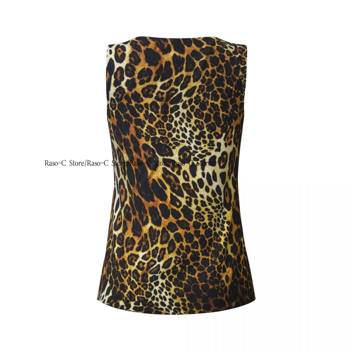 Women Casual Sport Yoga Vest Leopard Skin Background Quick Dry Running T-shirt Training Workout Gym Sleeveles Tank Top