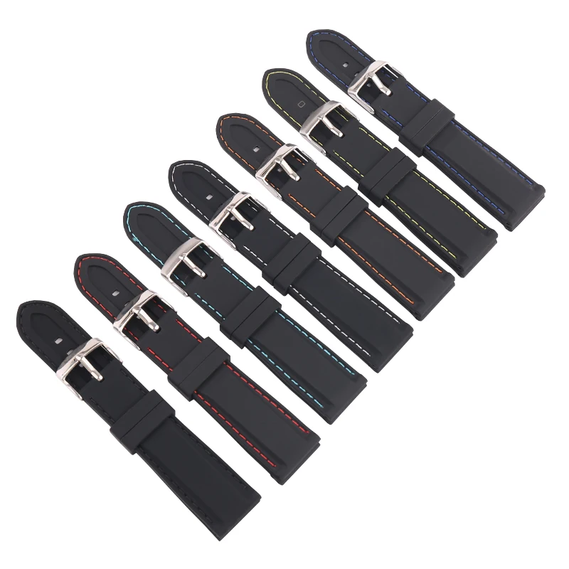 อุปกรณ์เสริมนาฬิกาสายนาฬิกาซิลิโคนเข้ากันได้กับ Casio ยางทดแทนผู้ชายกีฬากลางแจ้งสายรัดข้อมือสร้อยข้อมือ 20 22 มม