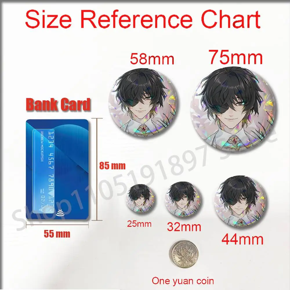 Towa S-Slow Damage Insignia Badge Cover For Brooch Ornament 75mm 25mm 44mm 32mm 58mm Round Pin