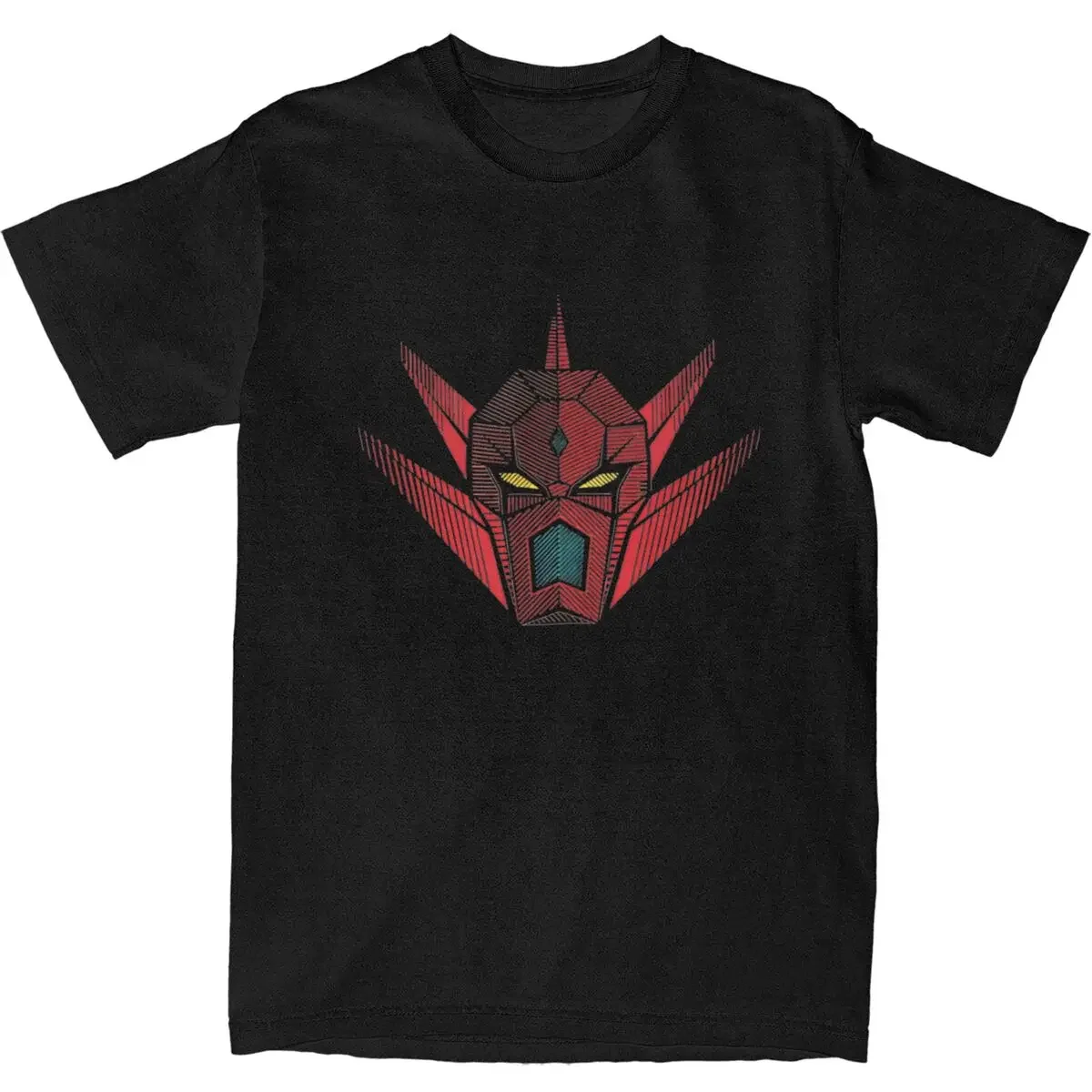 Getter Robo T-Shirt Stripes Trendy Cool T Shirts Short Sleeve Streetwear Tshirt Beach 100% Cotton Round Neck Plus Size 5XL Tees