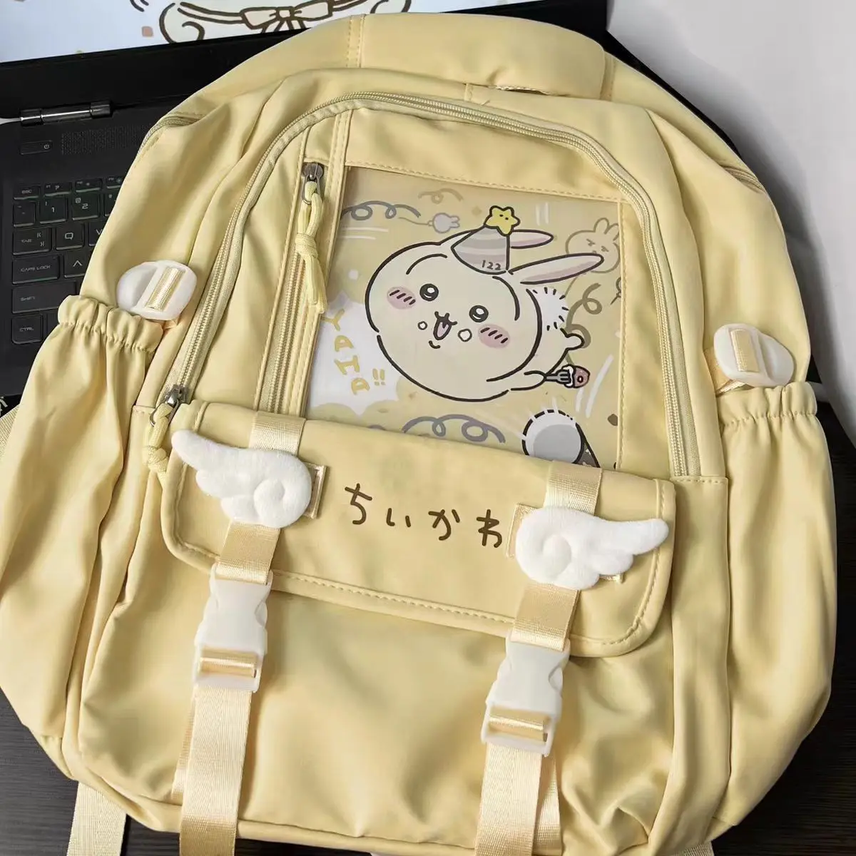 Chikawas Ita Backpack Japanese Anime Cute Usagi Hachiware Ushachi Transparent School Bag Large Capacity Kawaii Daypack for Fans