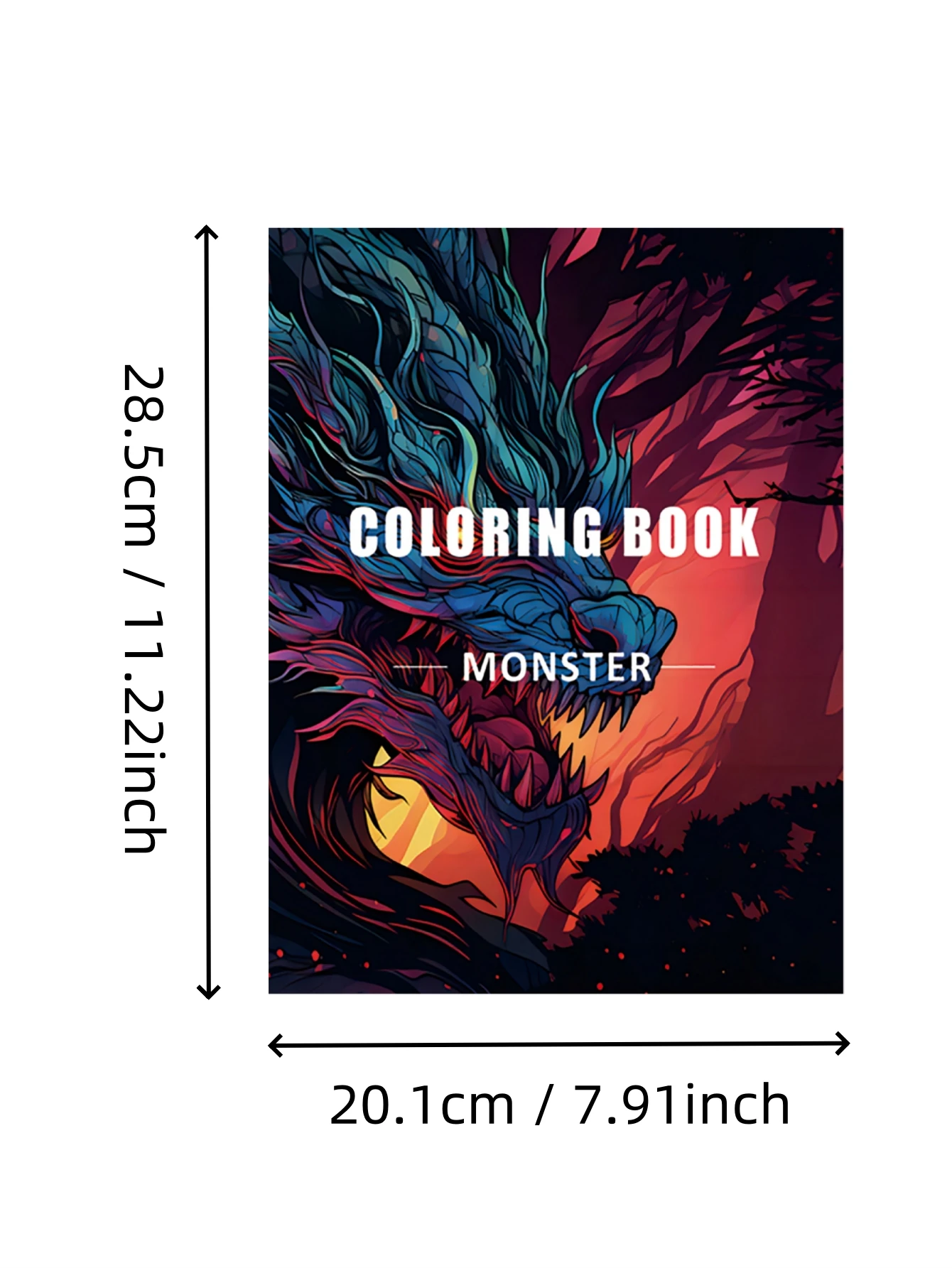 1pc Monster Coloring Book Original Upgraded Paper Thickened 20 Pages Coloring Books Gift For Holiday Birthday