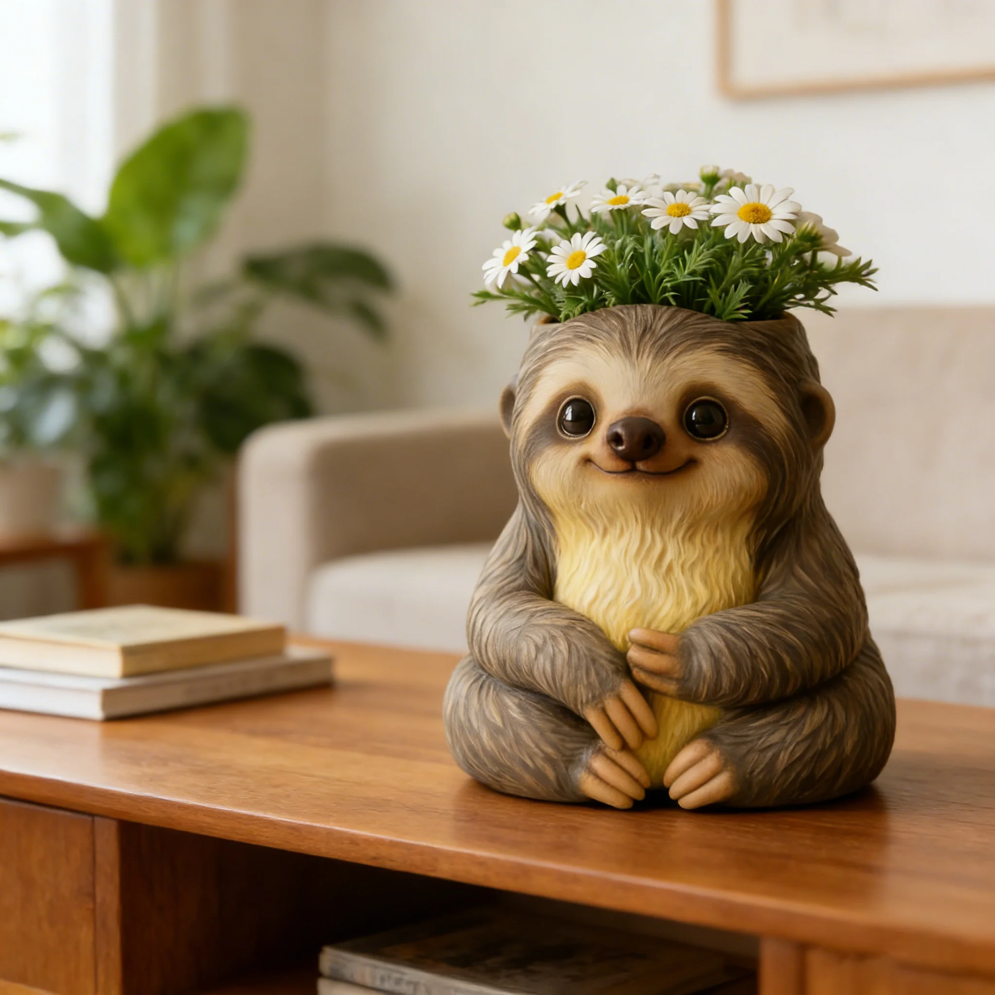 

Форма для маленького цветочного горшка: высококачественная 3D-форма из силикона в виде ленивца, для цемента и гипса, мягкая, для стола, гостиной, спальни