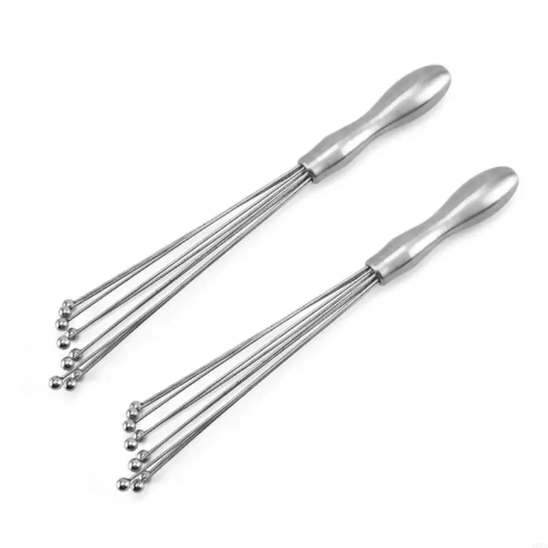 103A Kitchen Manual Egg Beater Steel Ball Contact Whisk Portable Multifunction Mixer Tool for Milk Drink Coffee Shake Frother