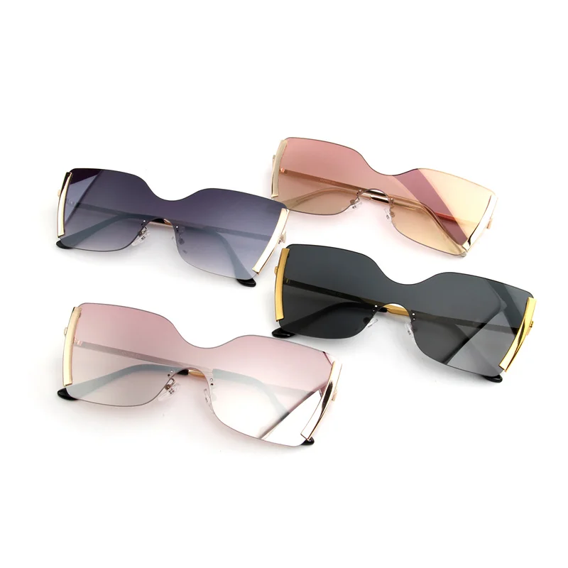 

Kenbo Eyewear Fashion Rimless Sunglasses Men Vintage One-piece Lens Sun Glasses Stylish Brand Woman Sunglass Oculos De Sol