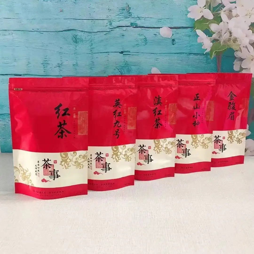 China Red Blacktea Bags Lapsang Souchong DahongPao JinjunMei Aluminum Foil Bag Origin Classic 250/500g Seal Self-supporting Bags