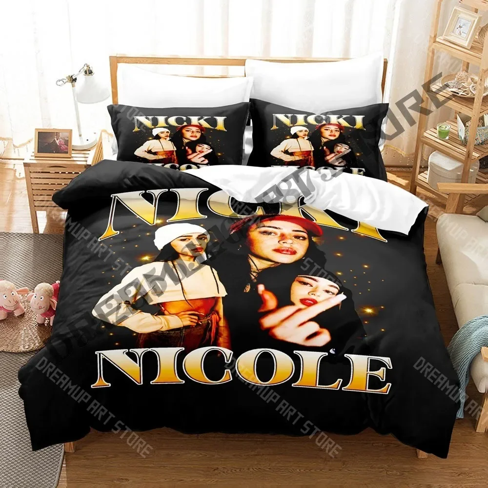 Juego de cama 3D Nicki Nicole ALMA, juego de cama individual, doble, tamaño Queen y King, juego de funda nórdica para dormitorio de niños y adultos, juego de sábanas 3D