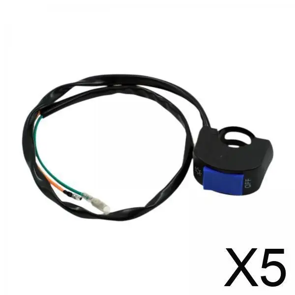 

Blue Button Handlebar Switch Nylon Alloy Durable Part for Motorcycle Spotlight and Headlight Control