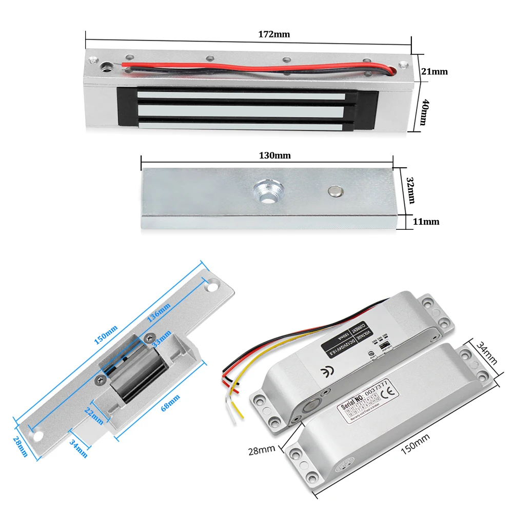 Kit de sistema de Control de acceso de puerta inalámbrico, desbloqueo por aplicación remota de teléfono inteligente Tuya con WiFi, cerraduras