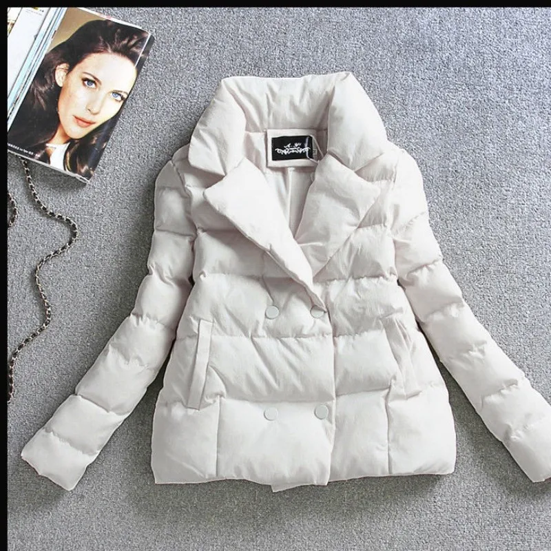 

2024 New Winter Jacket Women Parkas Overcoat Double breasted Warm Parka Cotton-padded Jacket Casual Female Jackets Outwear