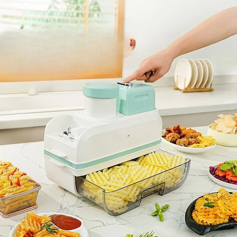 

Wolf tooth potato wavy slice silk cutting grid electric vegetable cutter