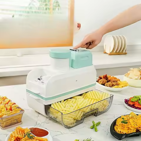 Wolf tooth potato wavy slice silk cutting grid electric vegetable cutter