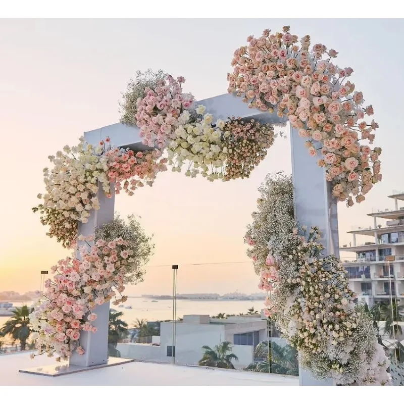 artificial flower arch wedding decoration wedding background arch
