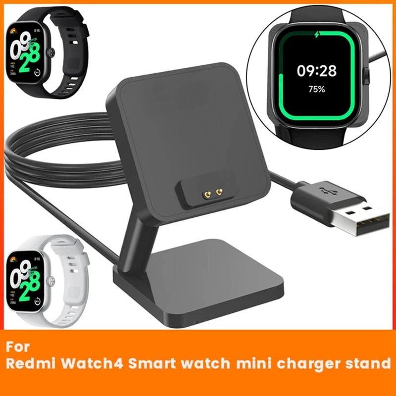 For Redmi Watch 4 Charger Mini Charger Watch Stand With Charging Cable Multi-Function Convenient Stand Charger Durable