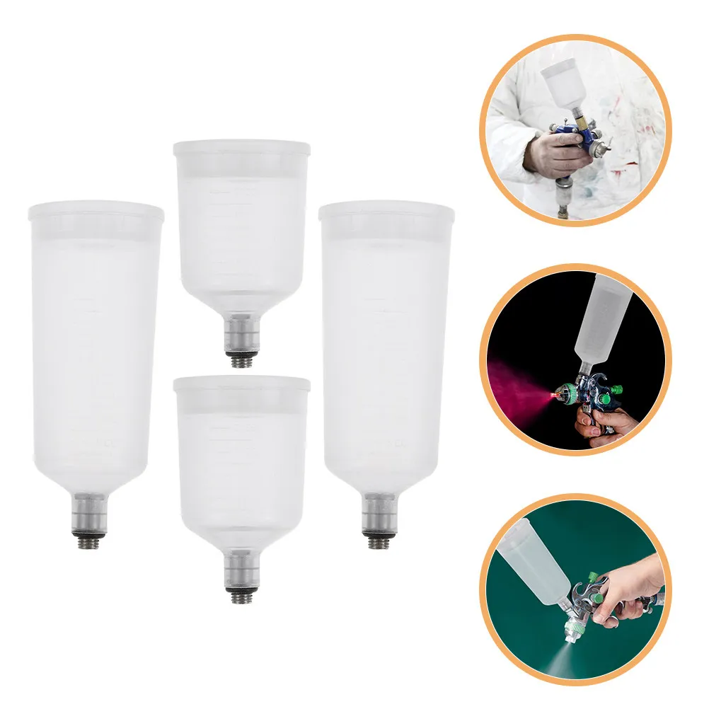 4Pcs Detachable Split-Type Airbrush Replacement Cups Portable Lightweight High Precision Nozzle for Detailed Painting Airbrush