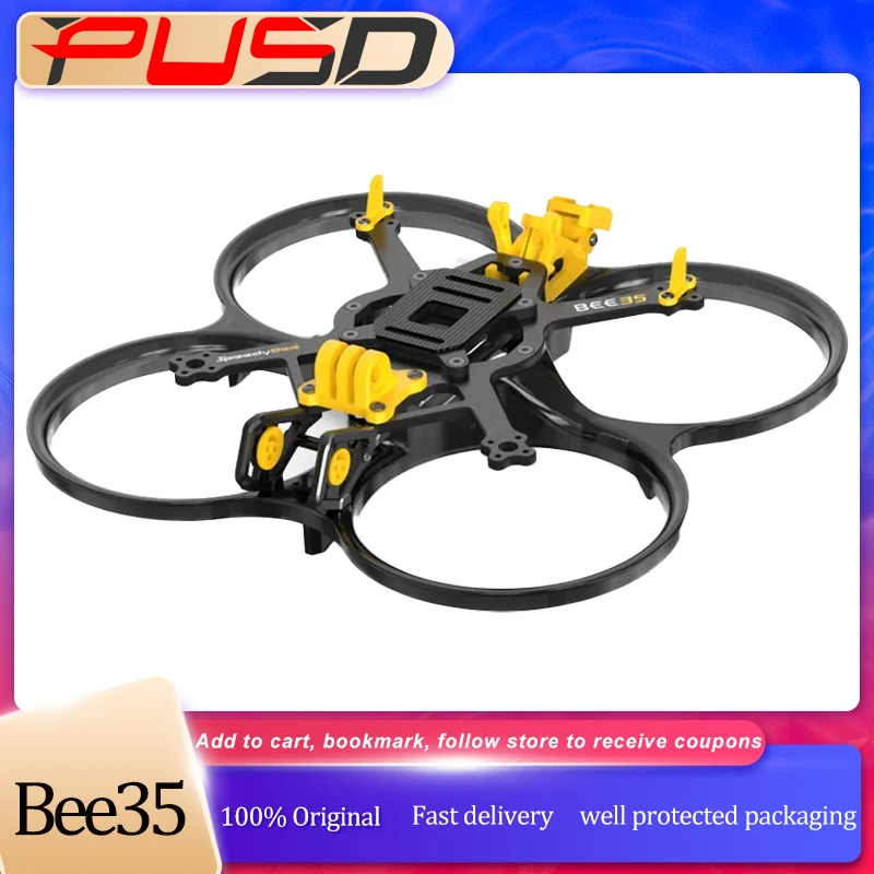 

Для SpeedyBee Bee35/Bee35 Pro 3,5-дюймовый комплект рамок FPV 153 мм колесная база со светодиодной подсветкой для канальных дронов Freestyle Cinewhoop DIY