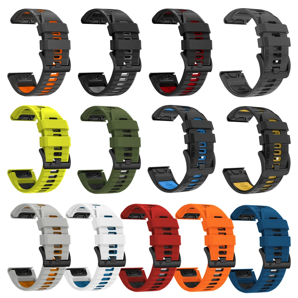 22mm 26mm Silicone WatchBand For Garmin Fenix 9 8Pro 7 7X 6X 6 Pro 5 5X Plus Epix Gen 2 Enduro 2 Strap QuickFit Release Bracelet